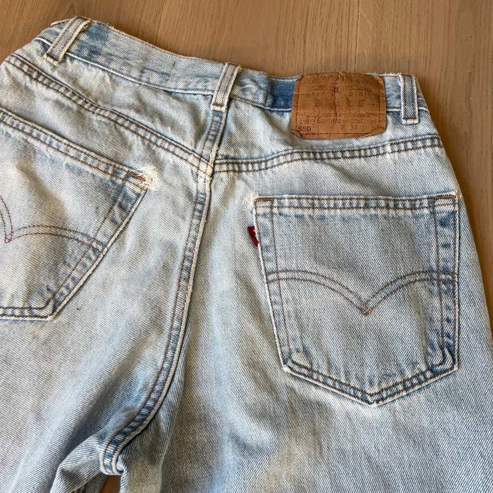 AliGrace Baggy Kelsey Levis Size 28 Light Wash